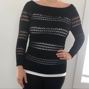 BEBE open cable sweater